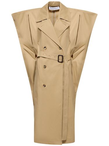 Abrigo Trench Midi De Algodón Sin Mangas - JW ANDERSON - Modalova