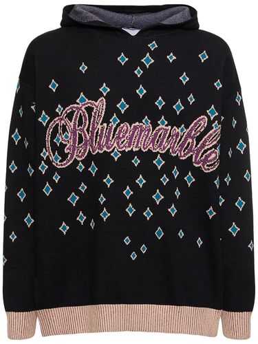 Jacquard Rhinestones Hooded Jumper - BLUEMARBLE - Modalova