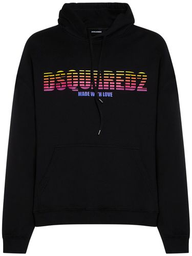 Logo Cotton Jersey Hoodie - DSQUARED2 - Modalova