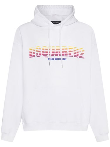 Logo Cotton Jersey Hoodie - DSQUARED2 - Modalova