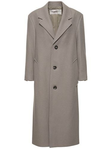 Oversize Wool Gabardine Long Coat - AMI PARIS - Modalova