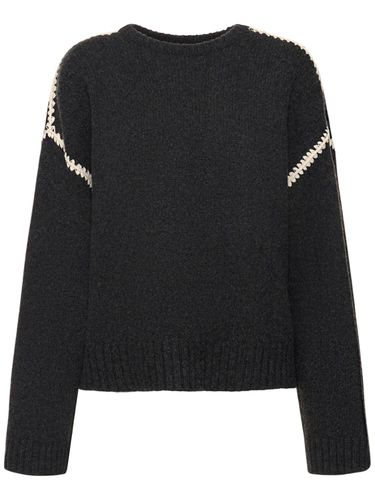 Embroidered Wool & Cashmere Sweater - TOTEME - Modalova