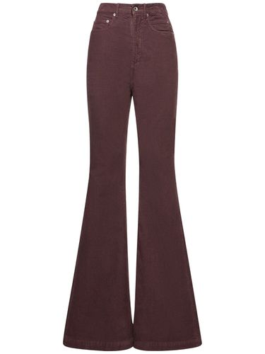 Bolan High Rise Flared Corduroy Pants - RICK OWENS DRKSHDW - Modalova