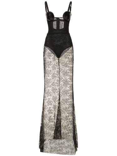 Sequined Lace Maxi Corset Dress - NENSI DOJAKA - Modalova