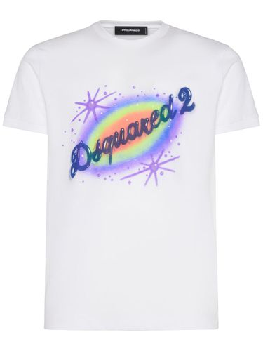 Bedrucktes T-shirt Aus Baumwolljersey - DSQUARED2 - Modalova