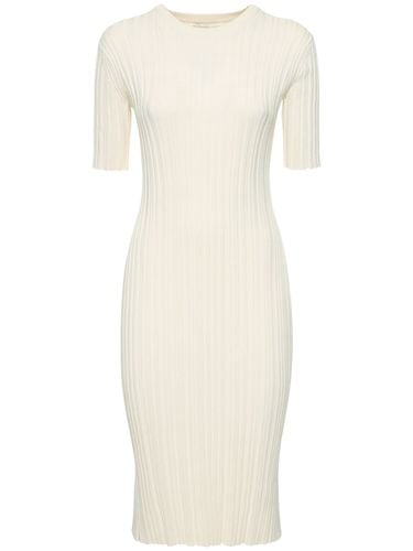 Elea Ribbed Silk Blend Midi Dress - LOULOU STUDIO - Modalova