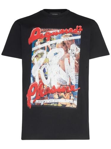 Camiseta De Algodón Estampada - DSQUARED2 - Modalova