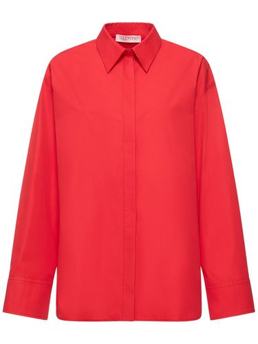 Camisa De Popelina De Algodón - VALENTINO - Modalova