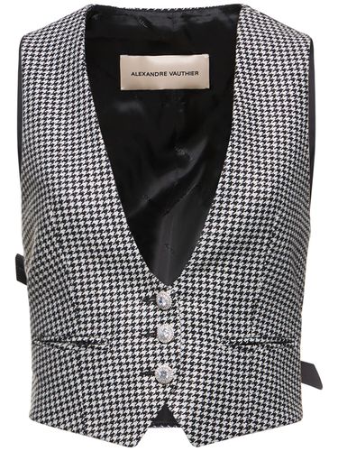 Houndstooth Wool Blend Vest - ALEXANDRE VAUTHIER - Modalova