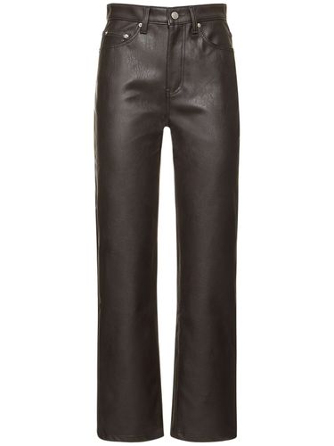 Faux Leather Straight Pants - DUNST - Modalova