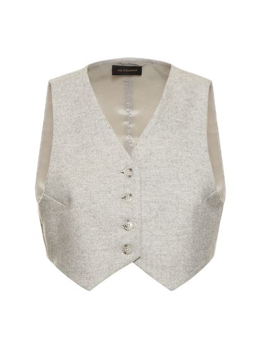 Nadine Wool Blend Crop Vest - THE ANDAMANE - Modalova