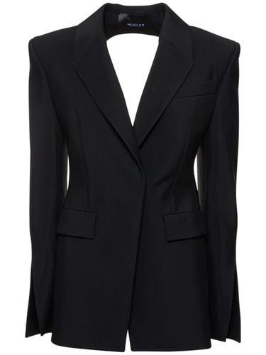 Chaqueta Envolvente De Viscosa Y Lana - MUGLER - Modalova