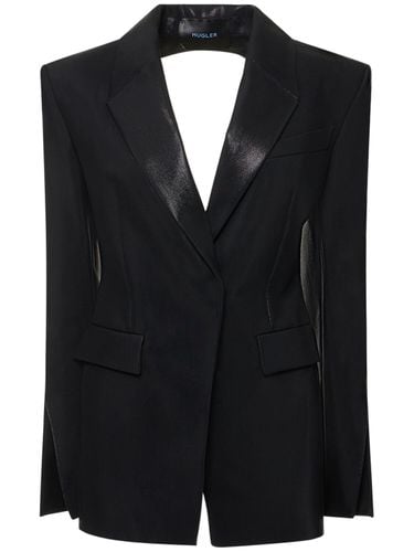 Chaqueta De Sarga Con Espalda Abierta - MUGLER - Modalova