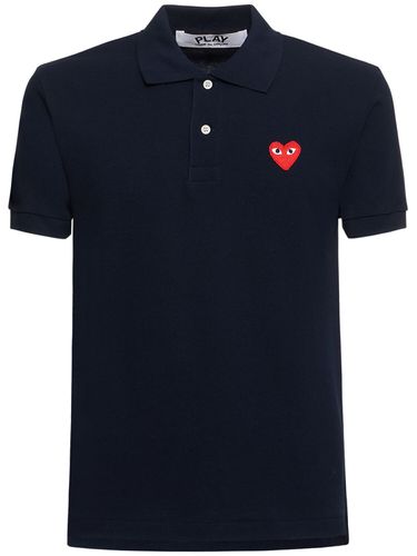 Play Logo Cotton Polo - COMME DES GARÇONS PLAY - Modalova