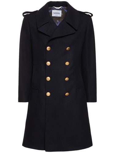 Double Breast Wool Blend Long Coat - BOTTEGA MARTINESE - Modalova