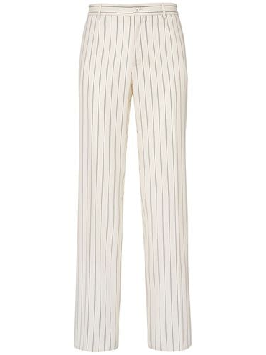 Pinstriped Wool Pants - DOLCE & GABBANA - Modalova