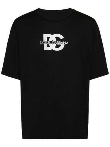 Logo Cotton Jersey T-shirt - DOLCE & GABBANA - Modalova