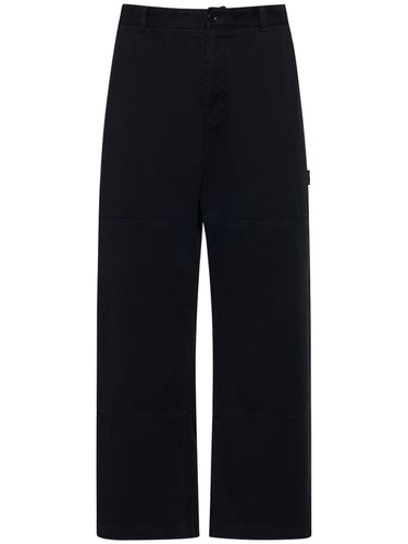 Wide Cotton Gabardine Worker Pants - DOLCE & GABBANA - Modalova