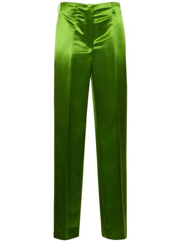 Viscose Satin Straight Pants - TORY BURCH - Modalova