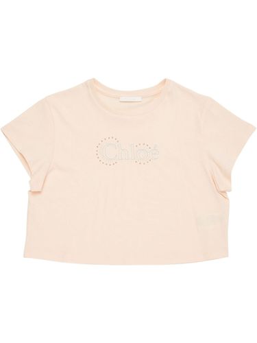 Camiseta Corta De Algodón Jersey - CHLOÉ - Modalova