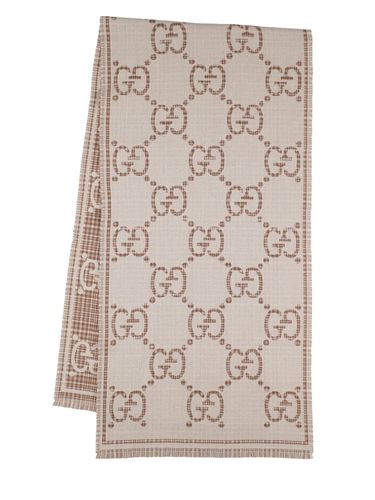 Schal Aus Wolljacquard "gg" - GUCCI - Modalova