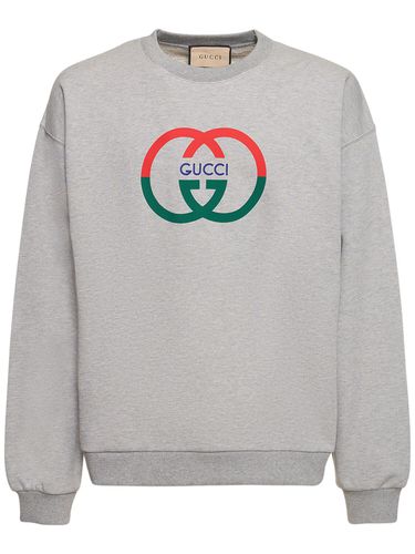 Light Felted Cotton Sweatshirt - GUCCI - Modalova