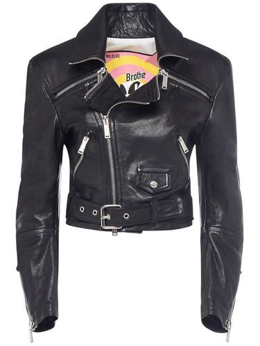 Bikerjacke Aus Leder Mit Gürtel - DSQUARED2 - Modalova