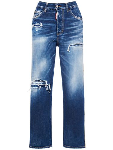 Boston Distressed Denim Lace-up Jeans - DSQUARED2 - Modalova