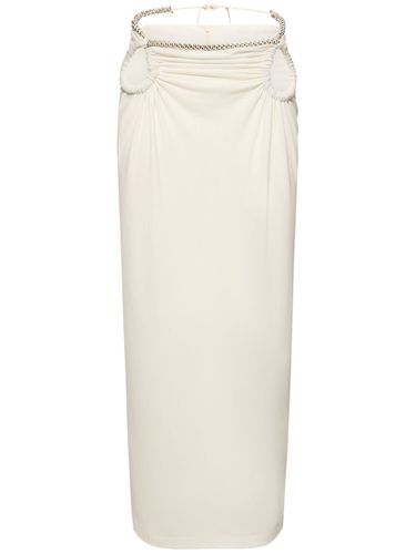 Embellished Sheer Jersey Midi Skirt - DION LEE - Modalova