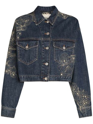 Isleya Embroidered Denim Jacket - ISABEL MARANT - Modalova