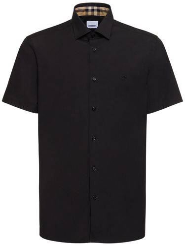 Camiseta Slim Fit De Algodón - BURBERRY - Modalova