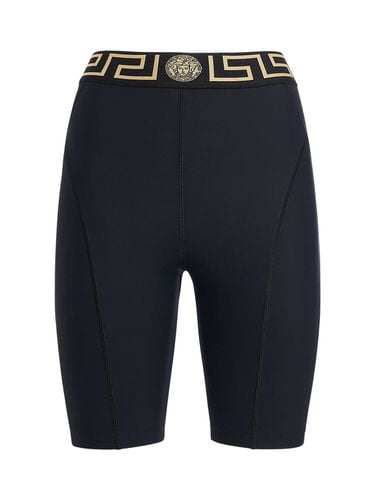 Greca Lycra Bike Shorts - VERSACE - Modalova