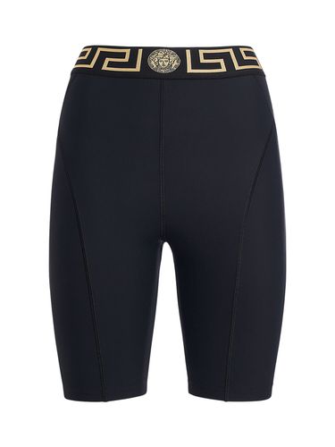 Radlerhose Aus Lycra „greca“ - VERSACE - Modalova