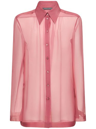 Camicia In Chiffon Di Organza Drappeggiato - ALBERTA FERRETTI - Modalova