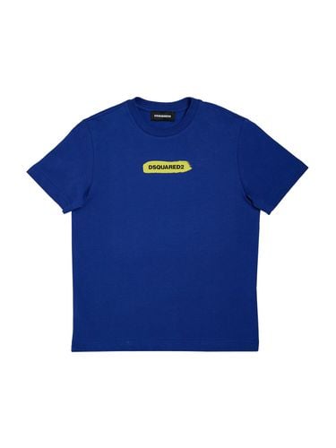 Camiseta De Jersey De Algodón Con Logo - DSQUARED2 - Modalova