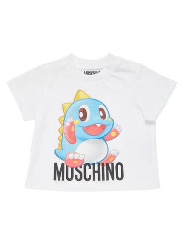 Camiseta De Algodón Jersey - MOSCHINO - Modalova