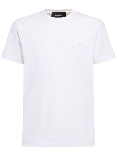 Logo Cotton Jersey T-shirt - DSQUARED2 - Modalova