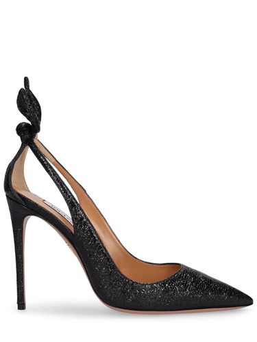 Mm Hohe Pumps Aus Leder „bow Tie“ - AQUAZZURA - Modalova