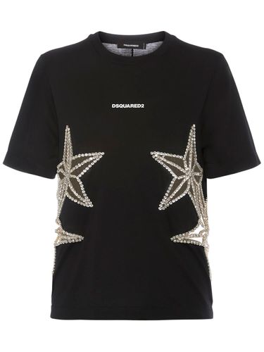 Camiseta De Jersey Con Decoraciones - DSQUARED2 - Modalova