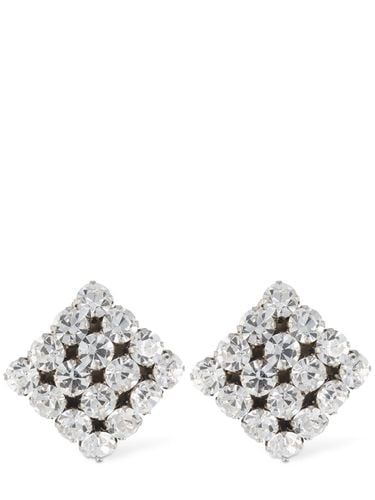 Square Crystal Stud Earrings - ALESSANDRA RICH - Modalova