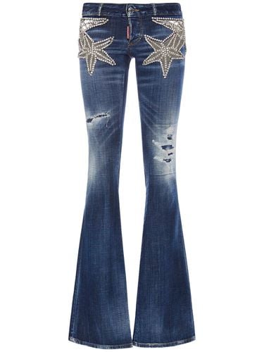 Jeans Acampanados Con Estrellas - DSQUARED2 - Modalova