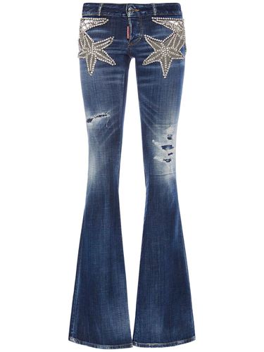 Jeans Vita Bassa Con Ricami - DSQUARED2 - Modalova