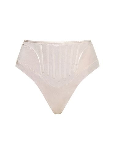 Bikinihose Aus Lamé-jersey - MUGLER - Modalova