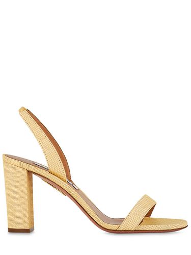 Mm Hohe Sandaletten Aus Raffia „so Nude“ - AQUAZZURA - Modalova