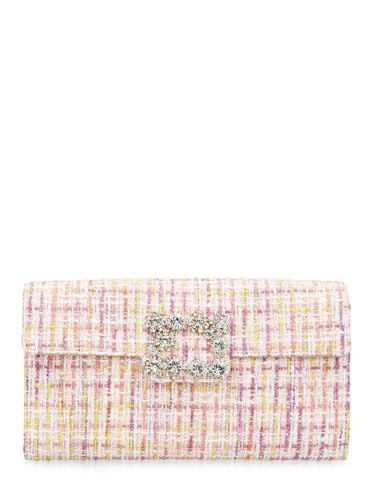 Clutch De Satén Con Hebilla De Cristales - ROGER VIVIER - Modalova