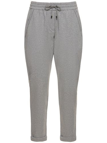 Pantalones Joggers De Algodón Jersey - BRUNELLO CUCINELLI - Modalova