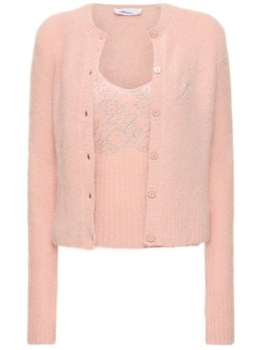 Alpaca Blend Knit Top & Cardigan - BLUMARINE - Modalova