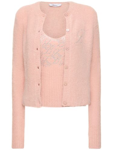 Top E Cardigan In Maglia Di Misto Alpaca - BLUMARINE - Modalova