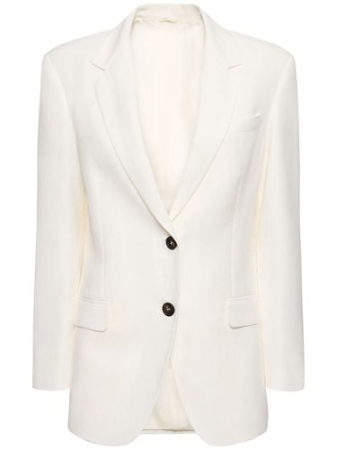 Fluid Twill Single Breasted Jacket - BRUNELLO CUCINELLI - Modalova