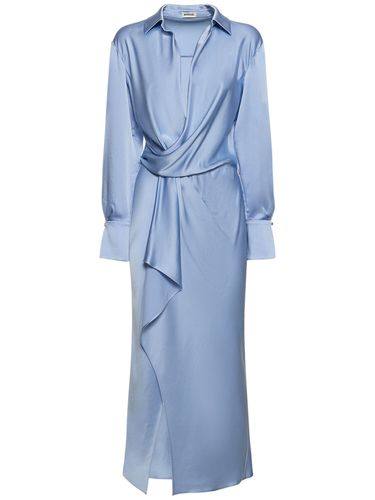 Talita Draped Long Sleeve Midi Dress - SIMKHAI - Modalova